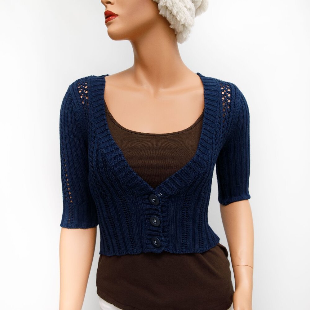 Guess dark blue cardigan XS